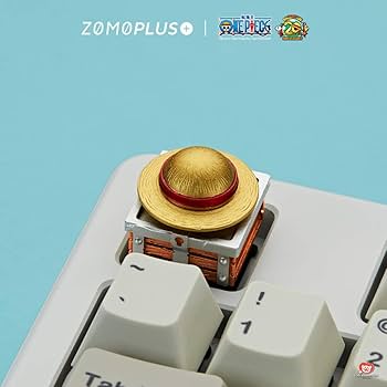 Luffy Rotatable hat keycaps Metal Base Transparent Design